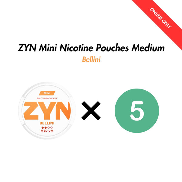 5-Pack ZYN Mini Nicotine Pouches Bundle - Medium 3mg