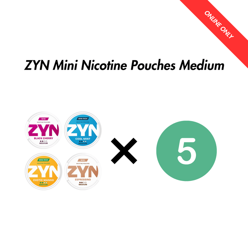 5-Pack ZYN Mini Nicotine Pouches Bundle - Medium 3mg