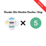 5-Pack Thunder Slim Nicotine Pouches Bundle - Extra Strong 12mg