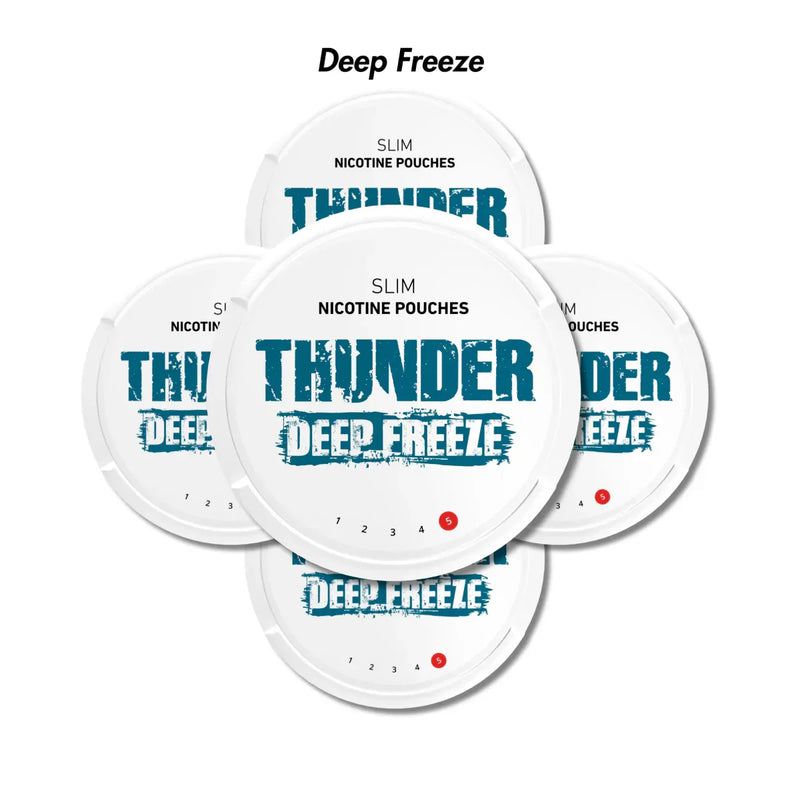 5-Pack Thunder Slim Nicotine Pouches Bundle - Extra Strong 12mg