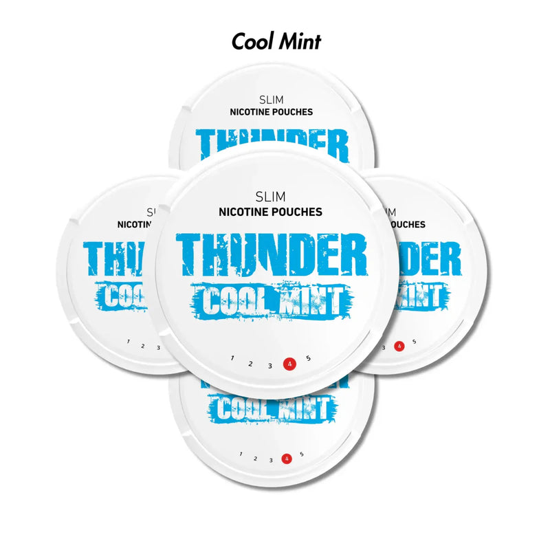 5-Pack Thunder Slim Nicotine Pouches Bundle - Extra Strong 12mg