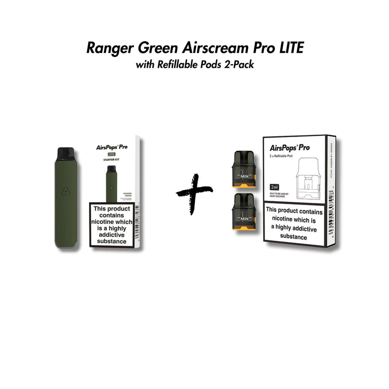 Airscream Pro LITE Device & Refillable Pods Bundle