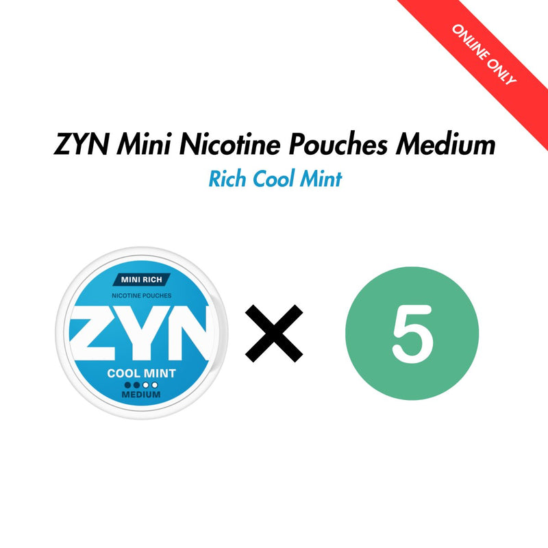 5-Pack ZYN Mini Nicotine Pouches Bundle - Medium 3mg